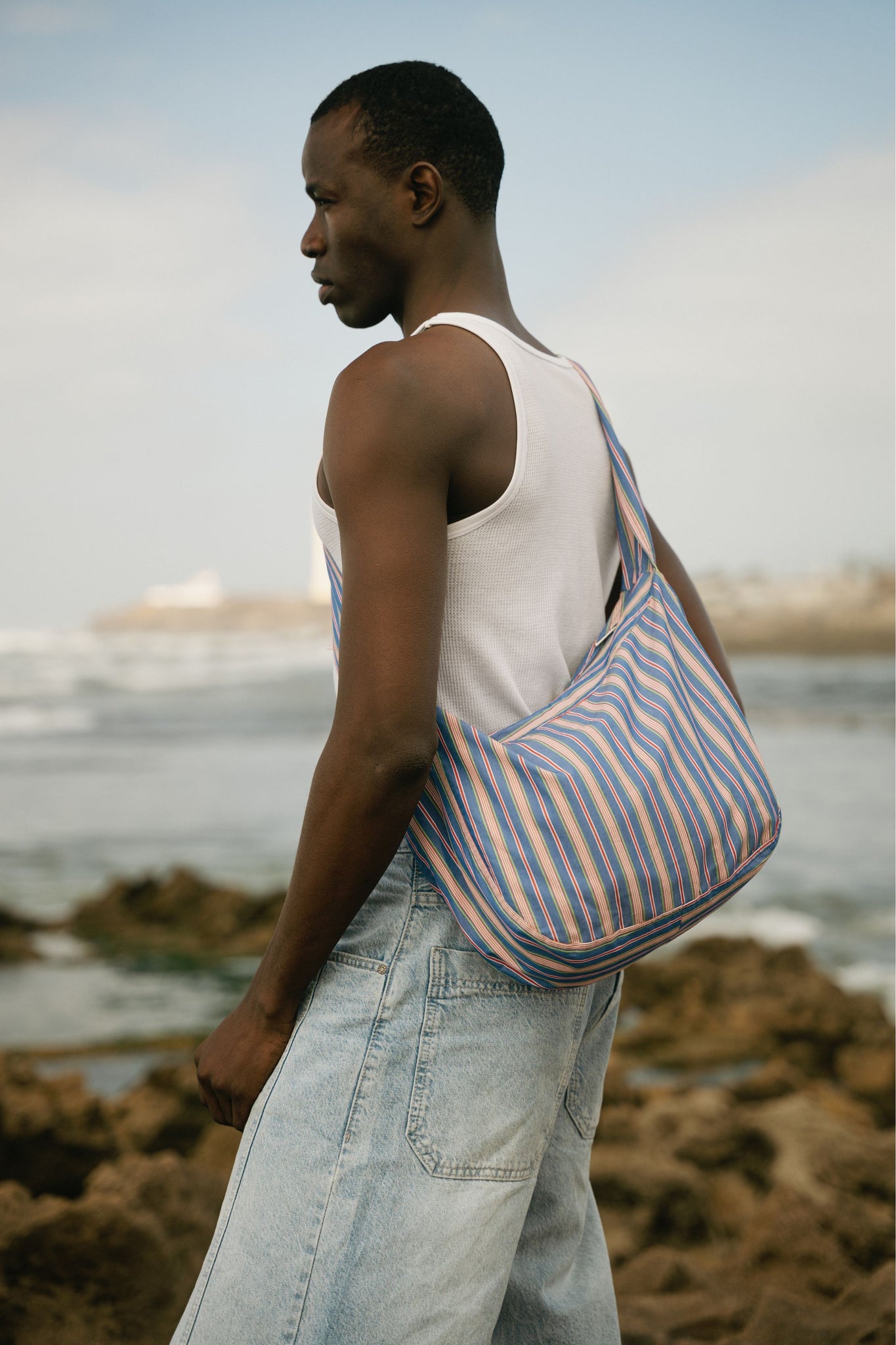 BOBO PARIS Sasha Sac à Nouer Rayures Multicolores