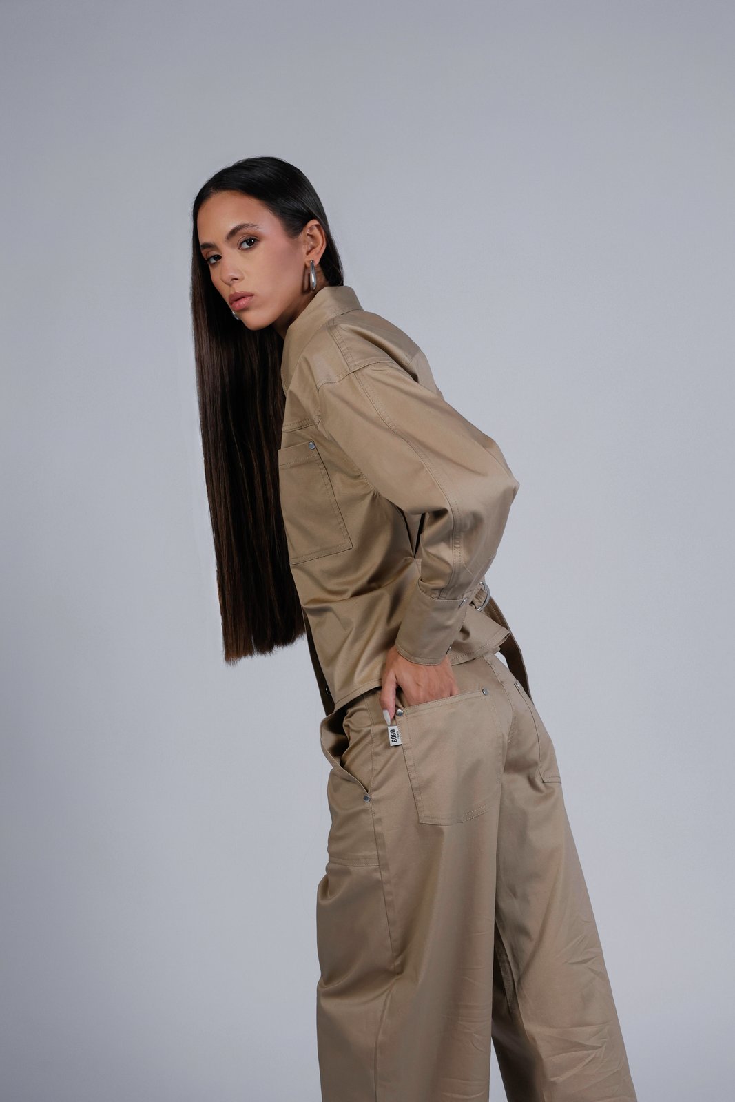 BOBO PARIS Léon pantalon ballon beige coton
