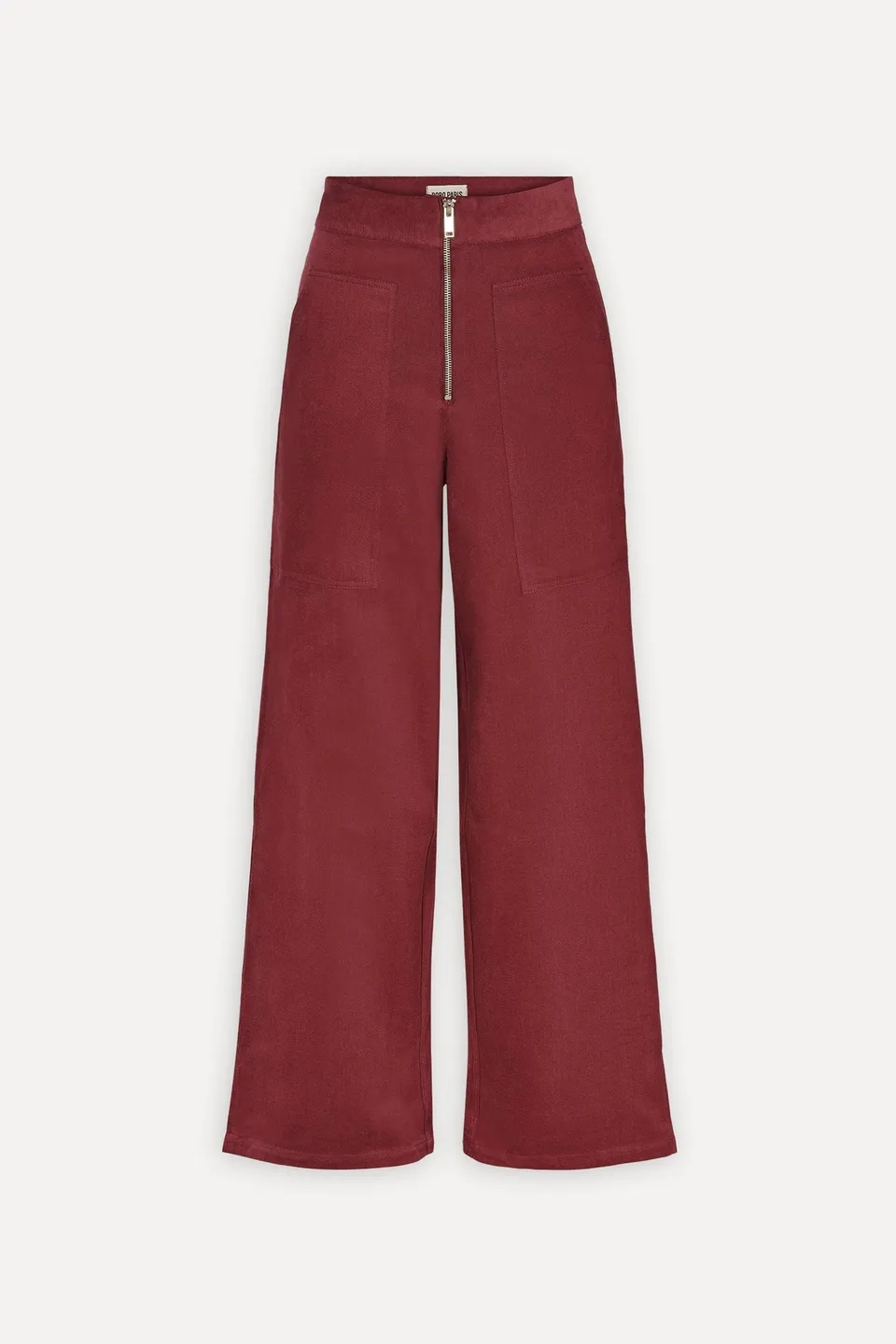BOBO PARIS Ivy pantalon taille haute bordeaux M