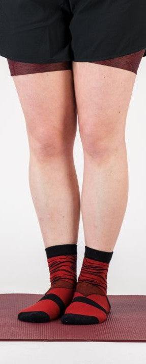 Gayaskin Vibrations chaussettes sport rouge mi-hautes