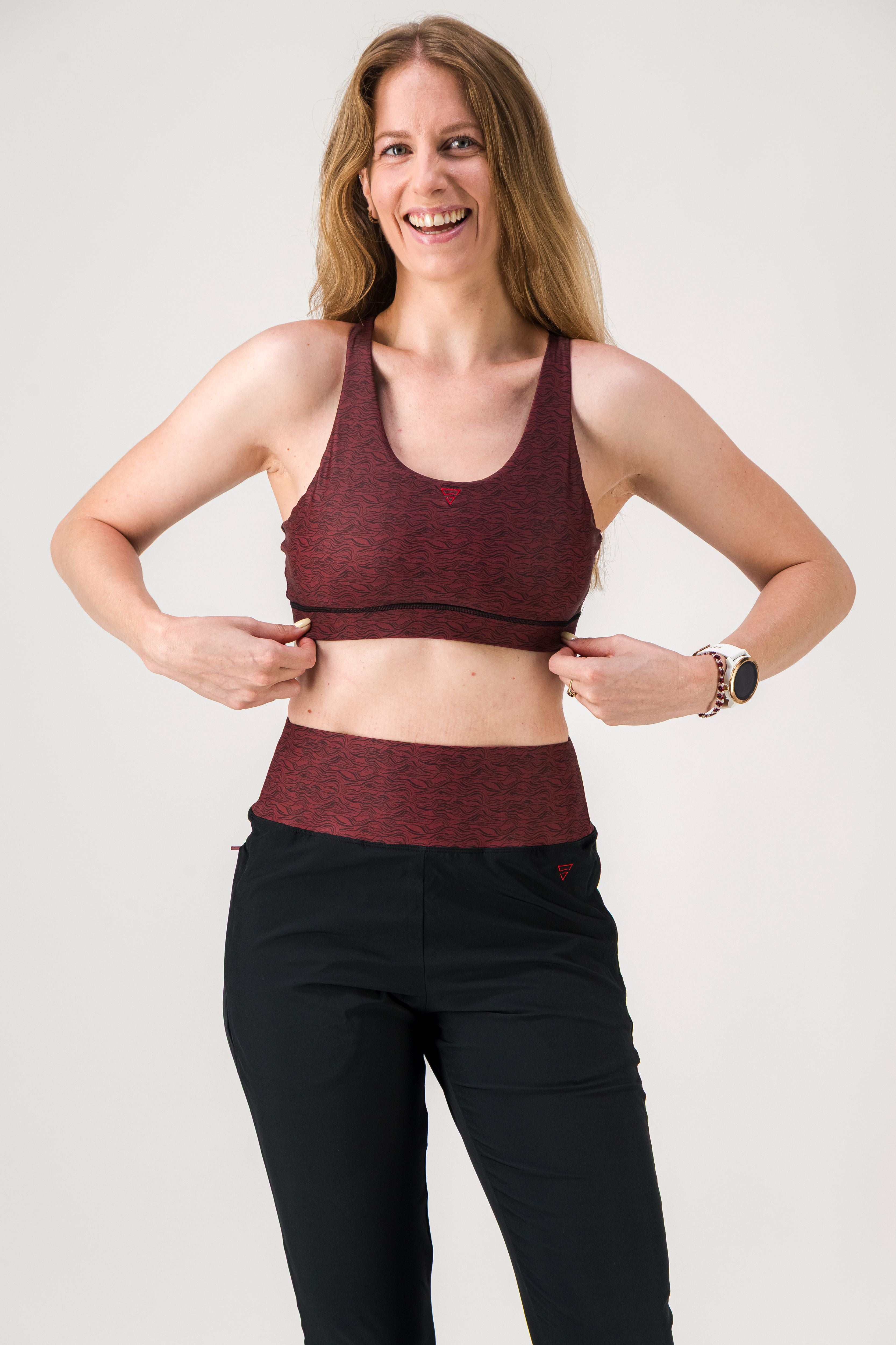 GAYASKIN Vibrations brassière sport bordeaux maintien modéré