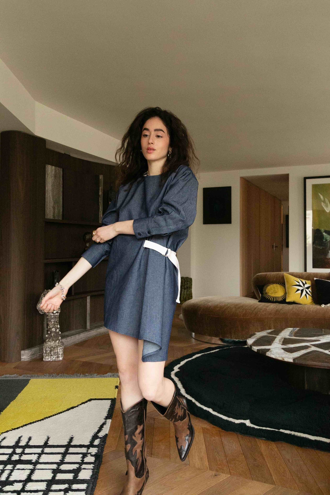 BOBO PARIS Paloma robe manches longues denim coton S/M