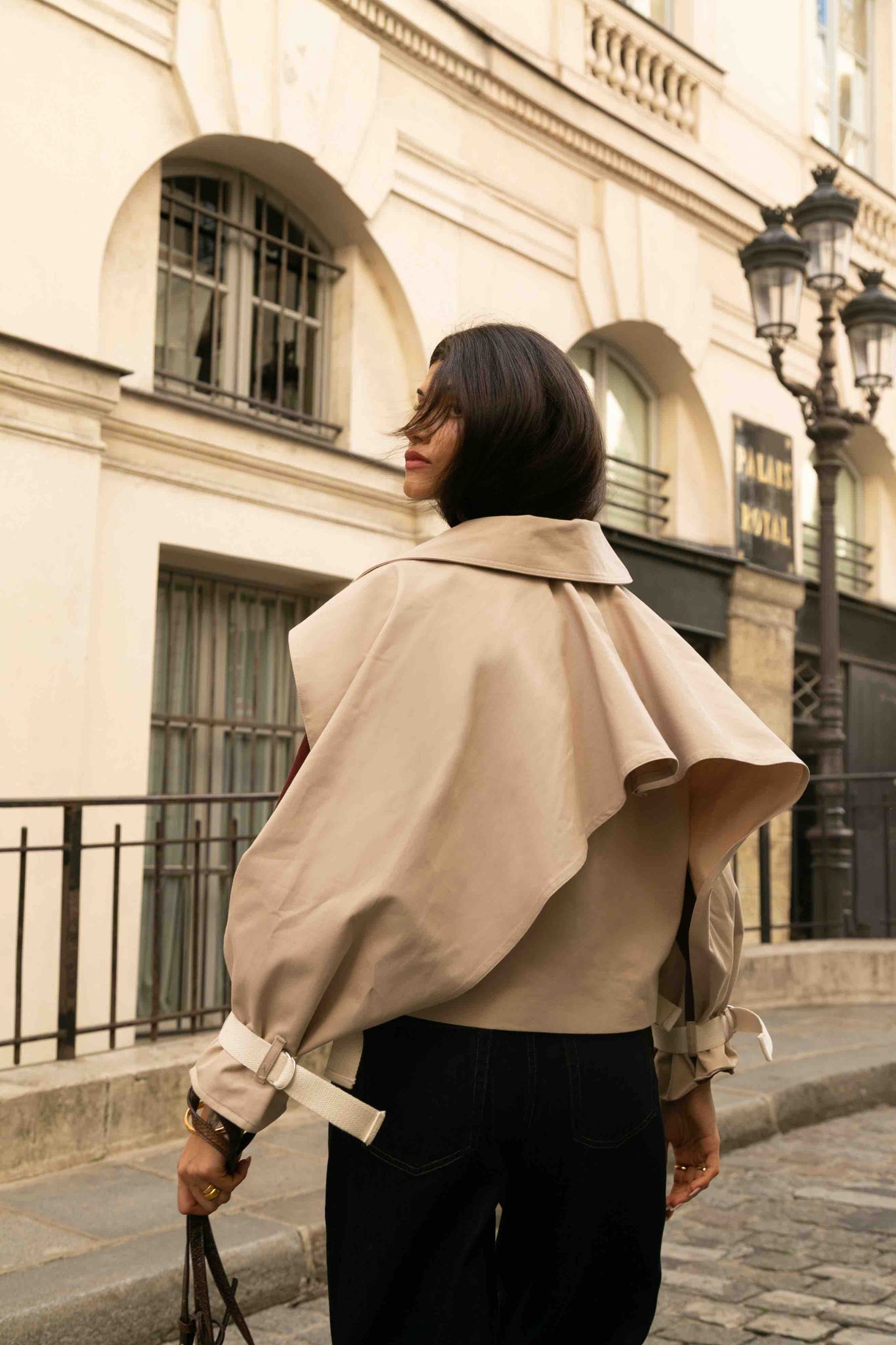 BOBO PARIS Anita trench court beige coton croisé