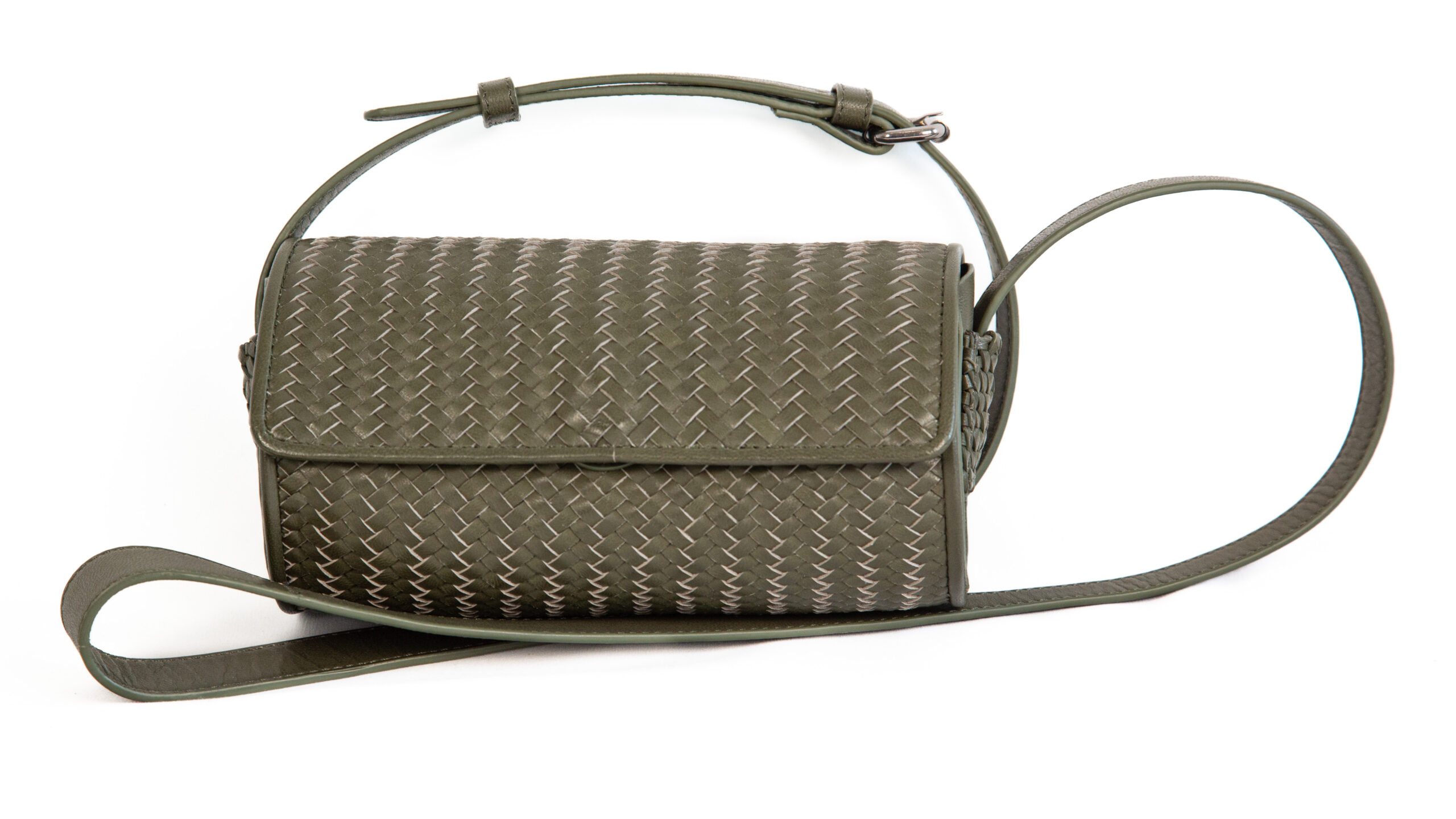 MIARMA Sacs Round Braided sac rond cuir tressé