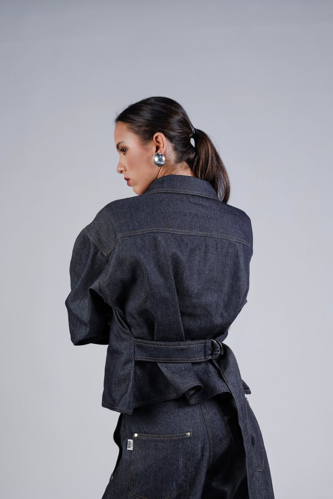 Bobo Paris Léon veste jean cintrée bleue M