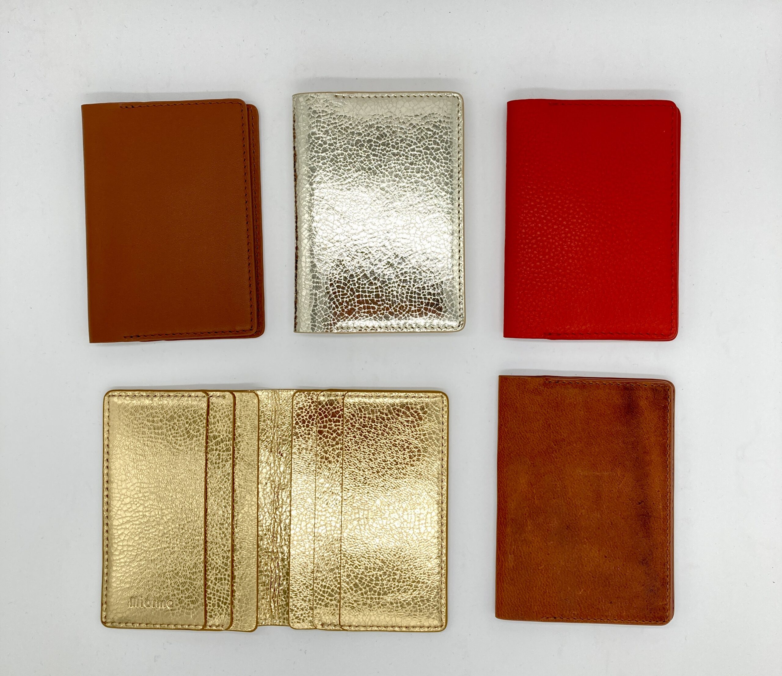 MIARMA Flap porte-cartes cuir élégant finitions arrondies