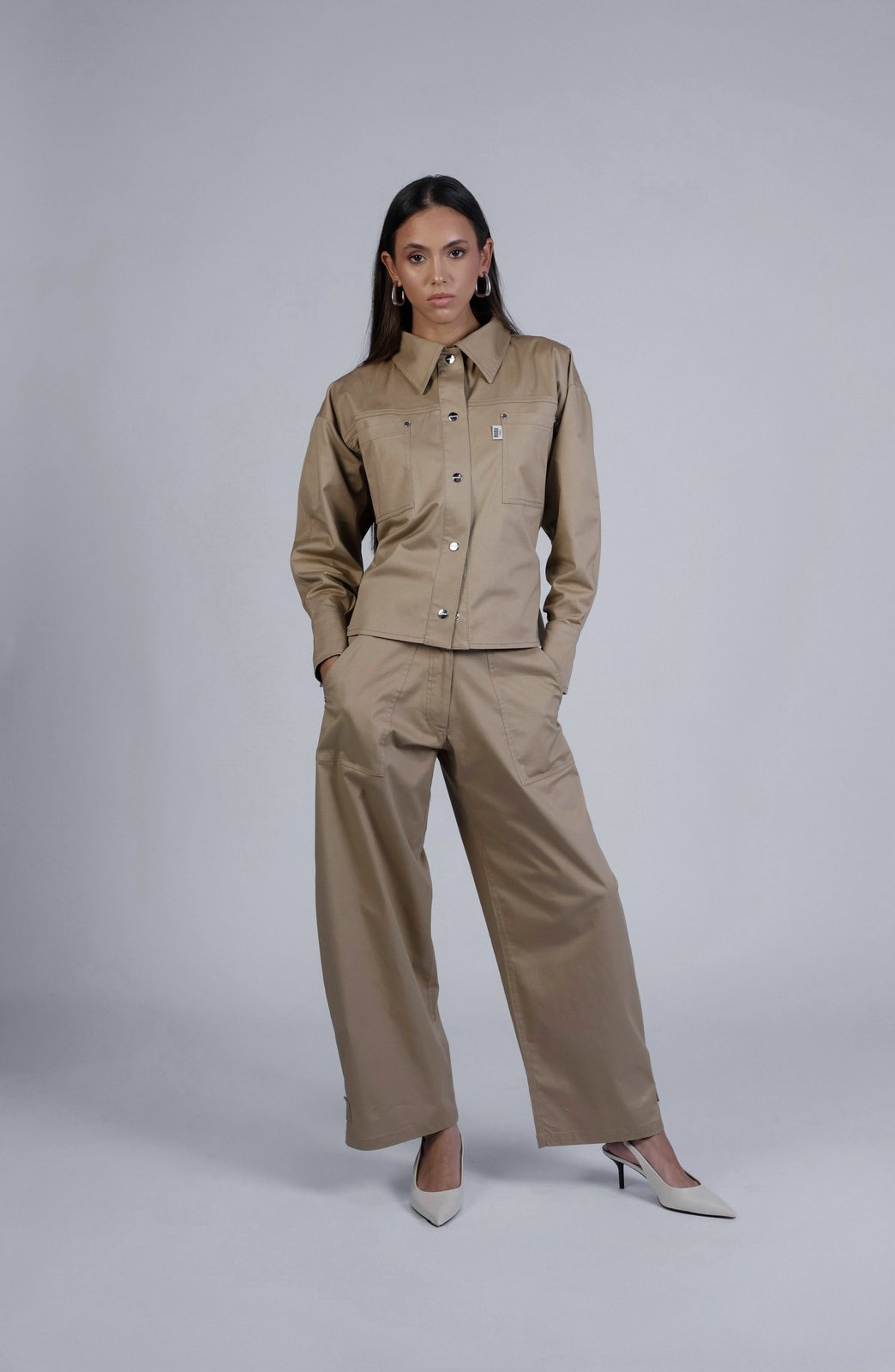 BOBO PARIS Léon pantalon ballon beige coton